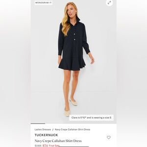 Tuckernuck Dark Blue Long Sleeve Dress